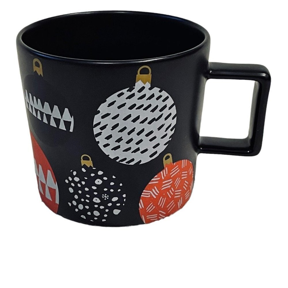 2016 Starbucks Black Christmas Holiday Tree Ornament Mug Cup Coffee Tea 14 oz